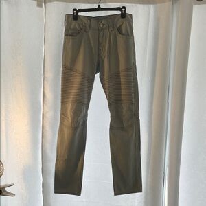 True Religion Men's Green Slim Straight Jeans